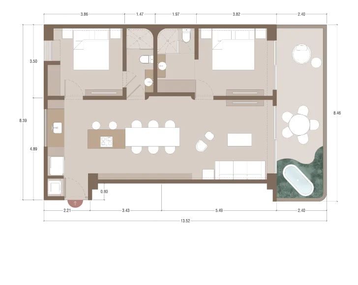 Floorplan modelo 116 m2