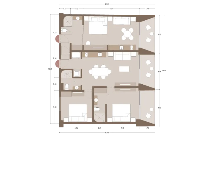 Floorplan modelo 130 m2
