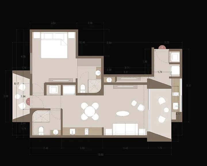 Floorplan modelo 61 m2