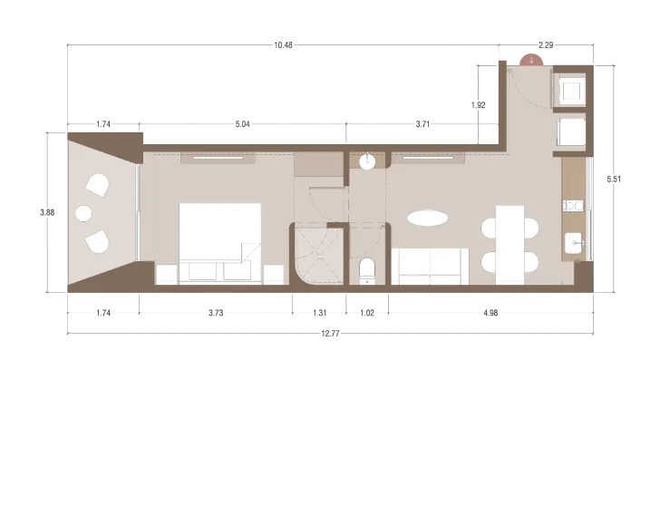 Floorplan modelo 50 m2