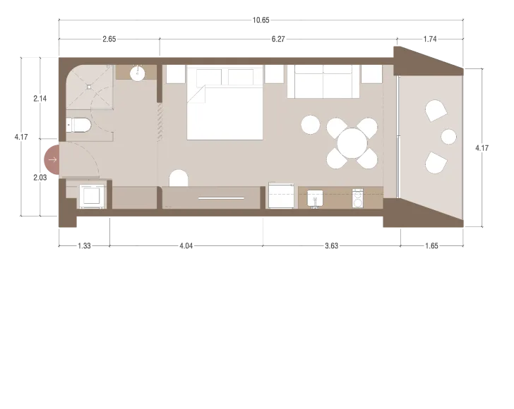 Floorplan modelo 45 m2