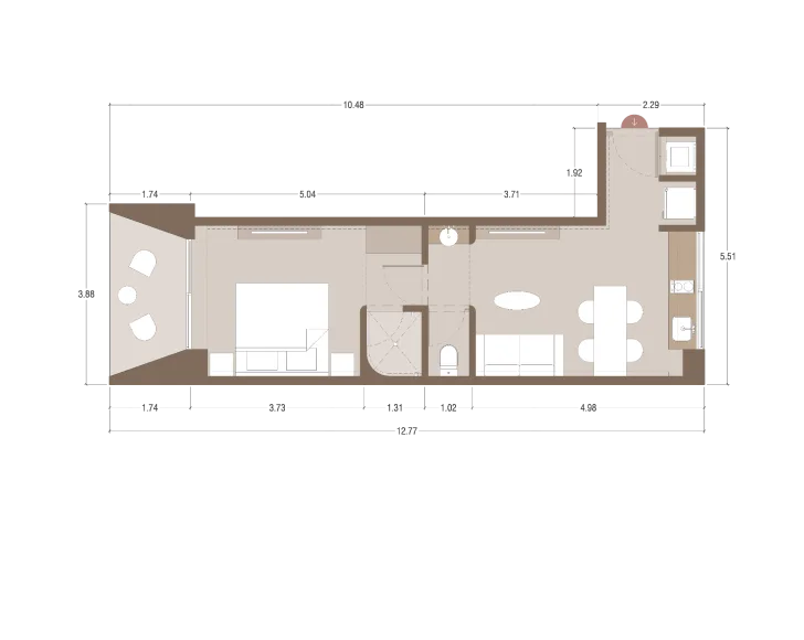 Floorplan modelo 52 m2