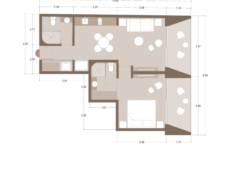 Floorplan modelo 70 m2