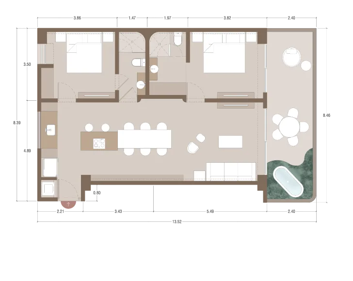 Floorplan modelo 86 m2
